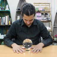 Boule de Cristal sur Socle  110mm