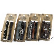 Paquets de Bracelets pour Hommes - Métal et Cuir (assortis)
