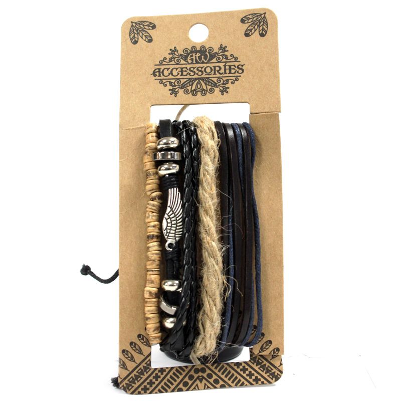 Paquets de Bracelets pour Hommes - Métal et Cuir (assortis)