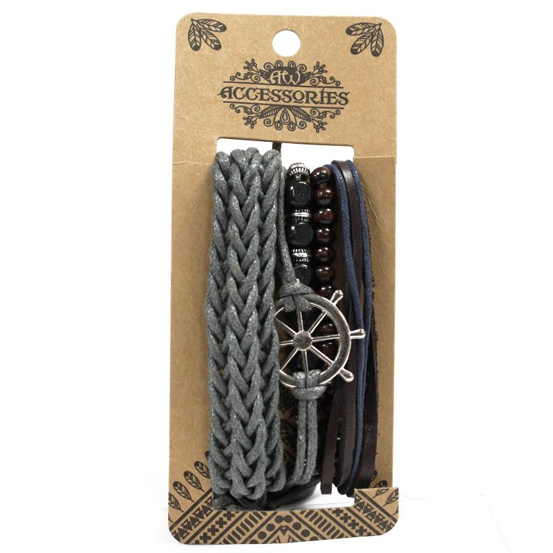 Paquets de Bracelets pour Hommes - Métal et Cuir (assortis)