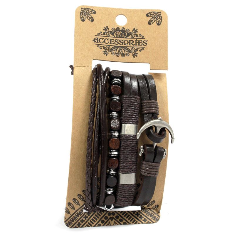 Paquets de Bracelets pour Hommes - Métal et Cuir (assortis)