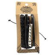 Paquets de Bracelets pour Hommes - Noir (assortis)