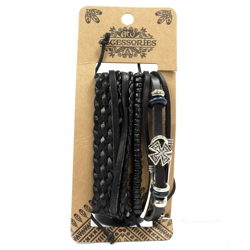 Paquets de Bracelets pour Hommes - Noir (assortis)
