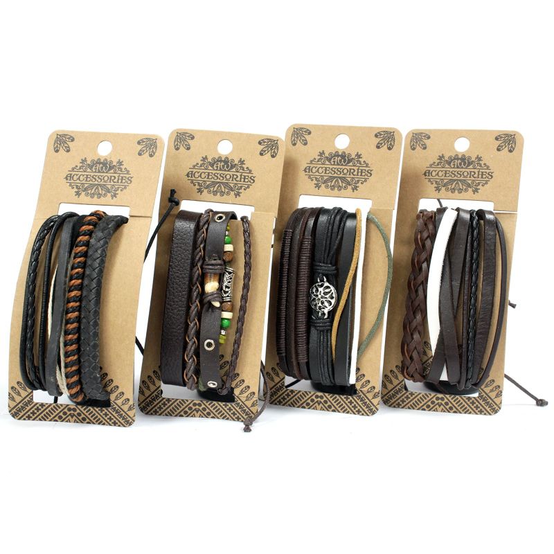 Paquets de Bracelets pour Hommes - Sombre (assortis)