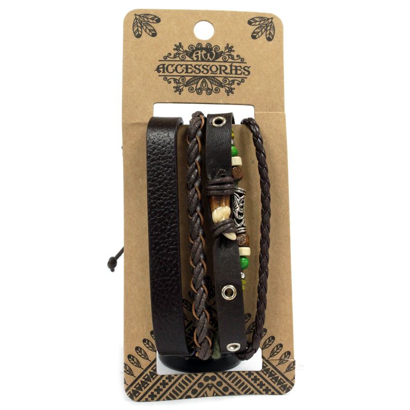 Paquets de Bracelets pour Hommes - Sombre (assortis)