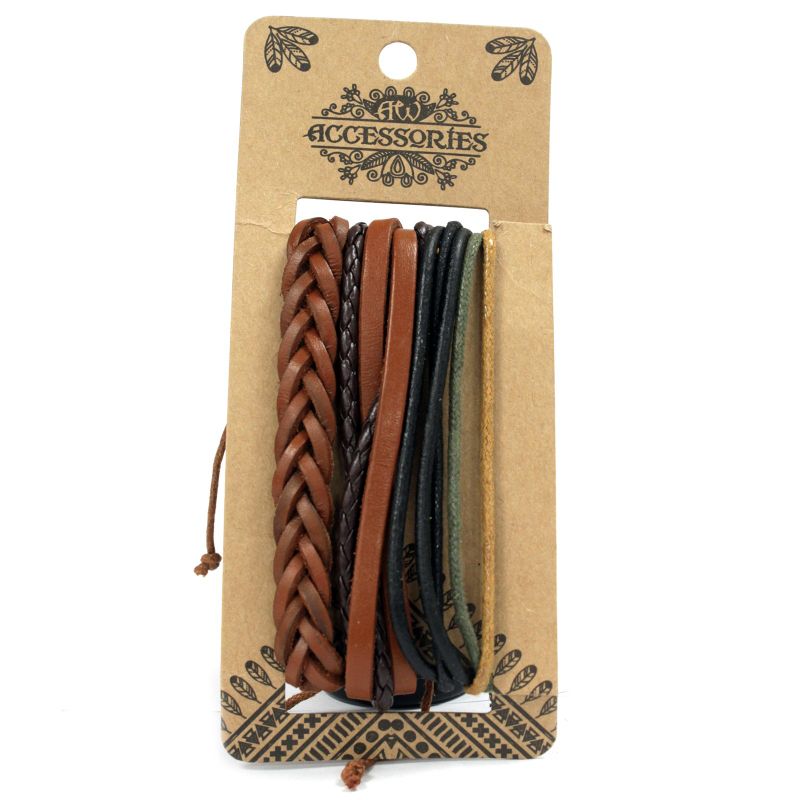 Paquets de Bracelets pour Hommes - Tannés (assortis)