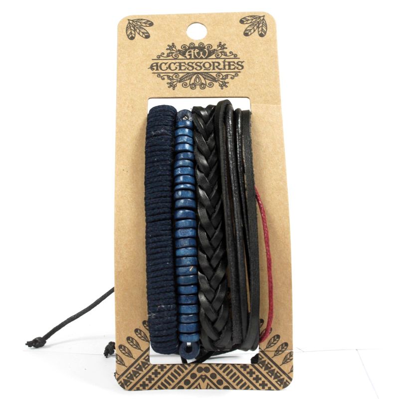 Paquets de Bracelets pour Hommes - Bleu (assortis)
