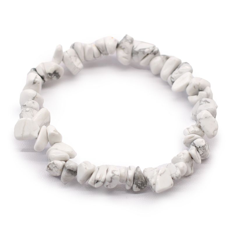 Bracelet en Éclat de Pierre - Jaspe Blanc