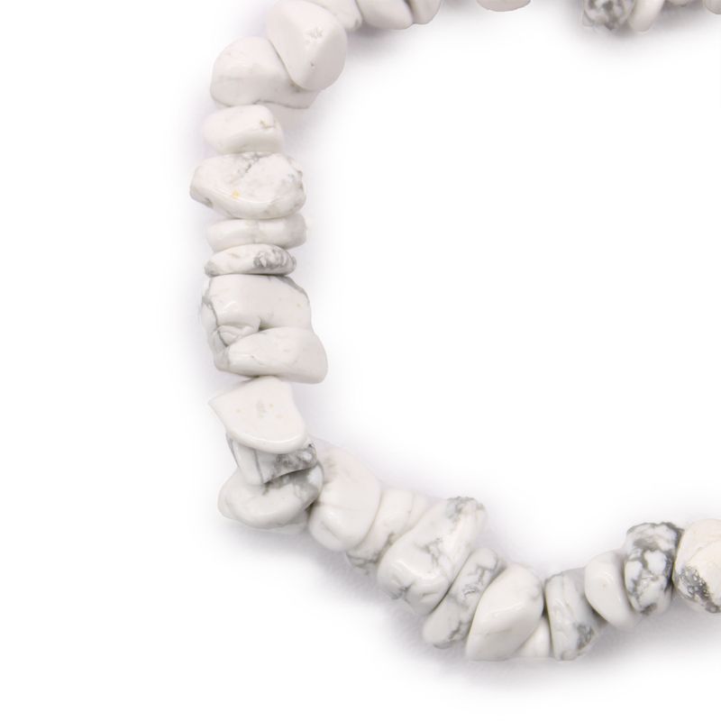 Bracelet en Éclat de Pierre - Jaspe Blanc