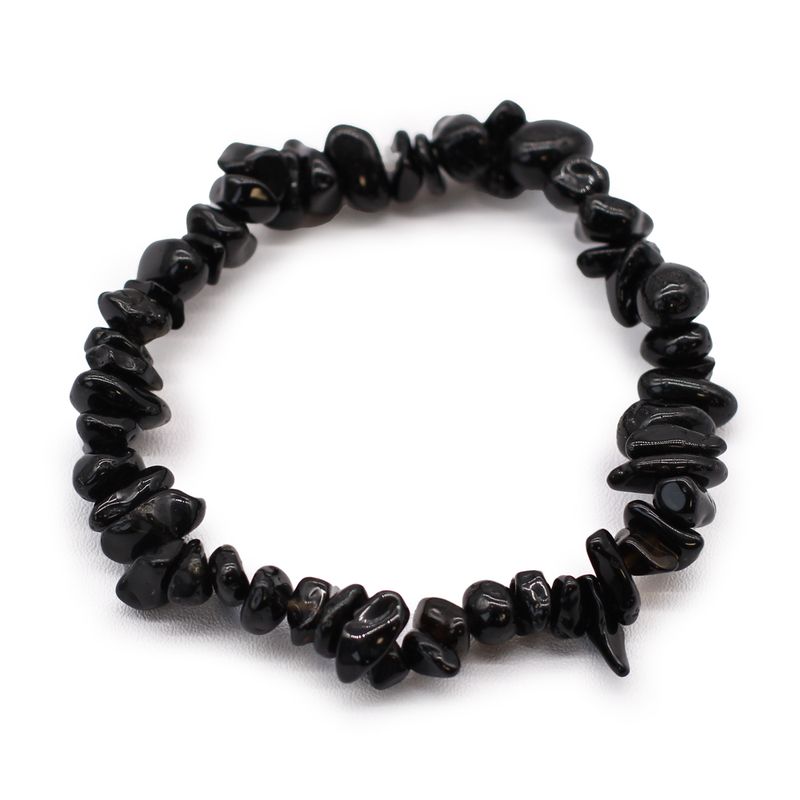 Bracelet en Éclat de Pierre - Agate Noire