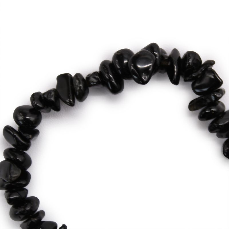 Bracelet en Éclat de Pierre - Agate Noire
