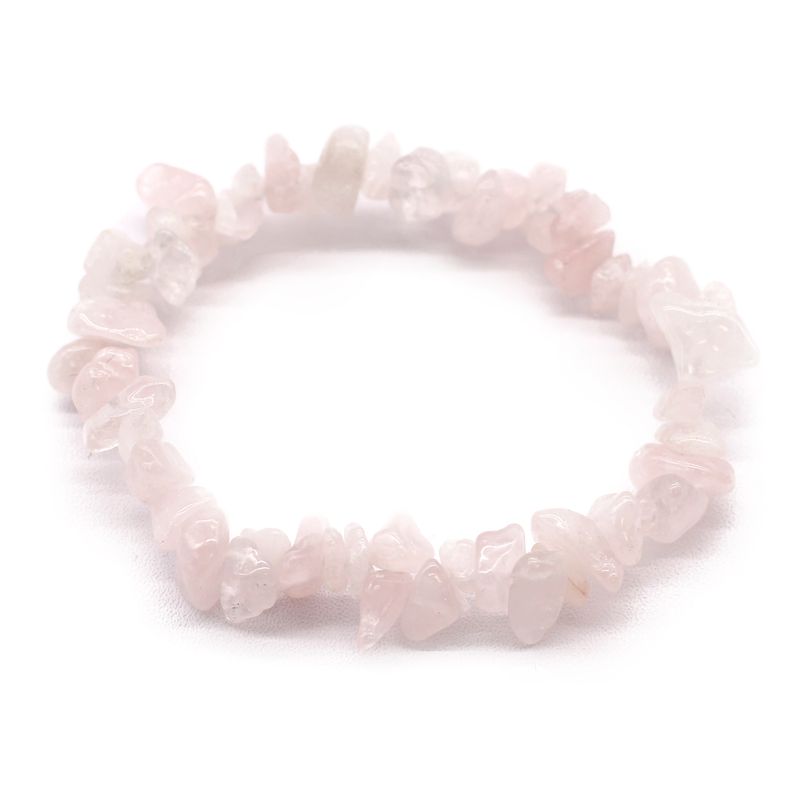 Bracelet en  Éclat de Pierre - Quartz Rose