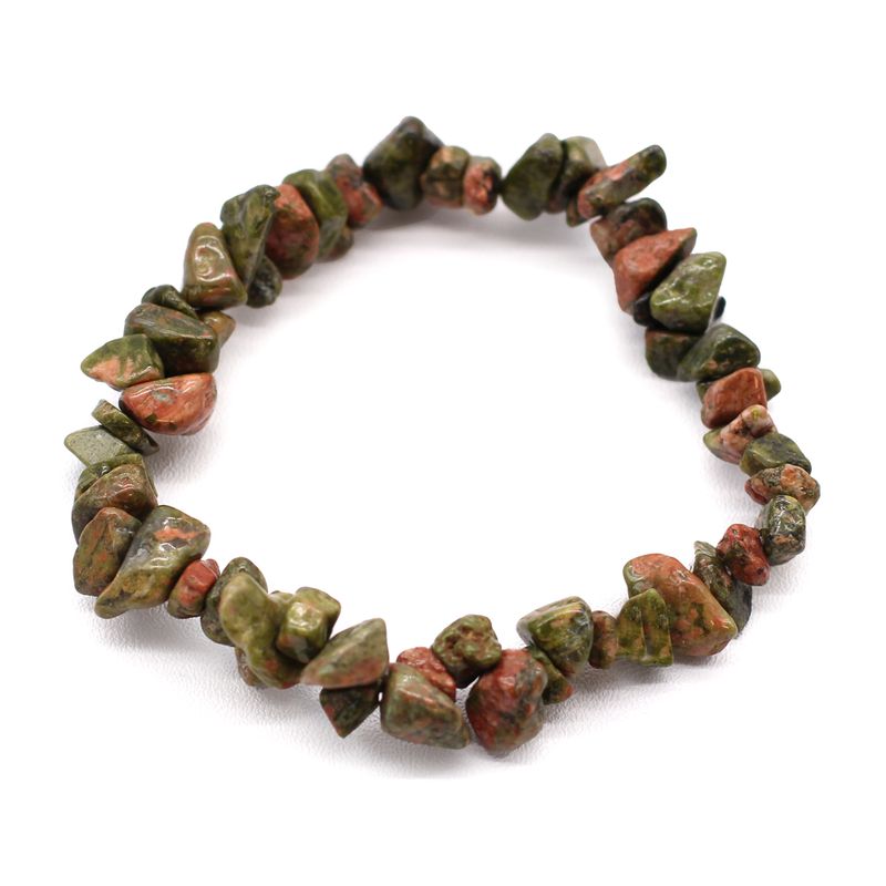 Bracelet en Éclat de Pierre - Jaspe vert