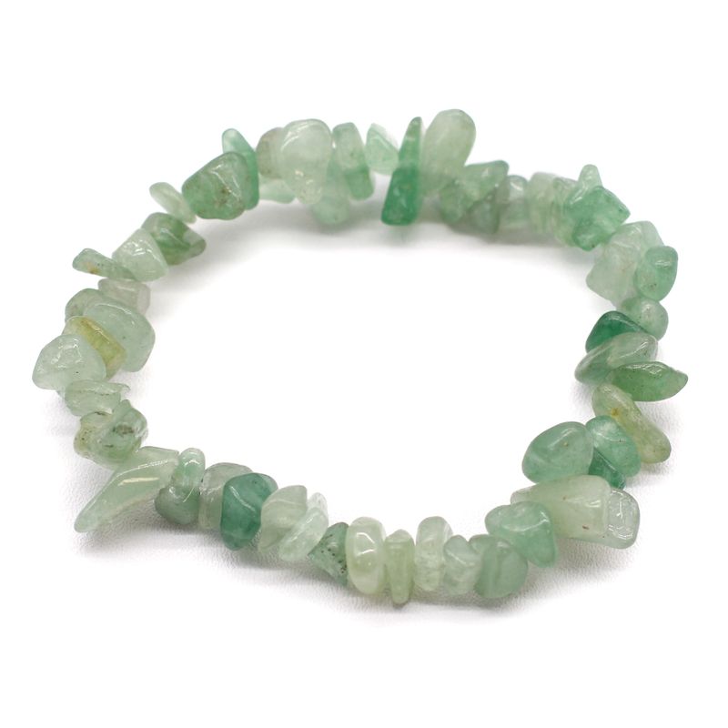 Bracelet en  Éclat de Pierre - Jade Verte