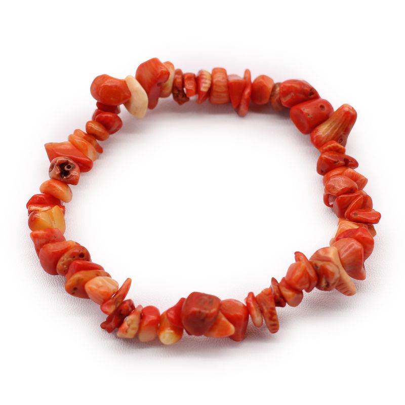 Bracelet en  Éclat de Pierre - Jaspe Orange