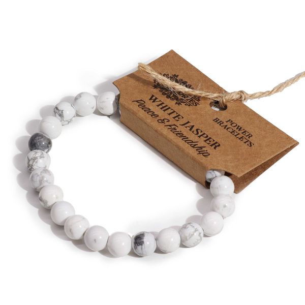 Bracelet de Puissance - Jaspe Blanc