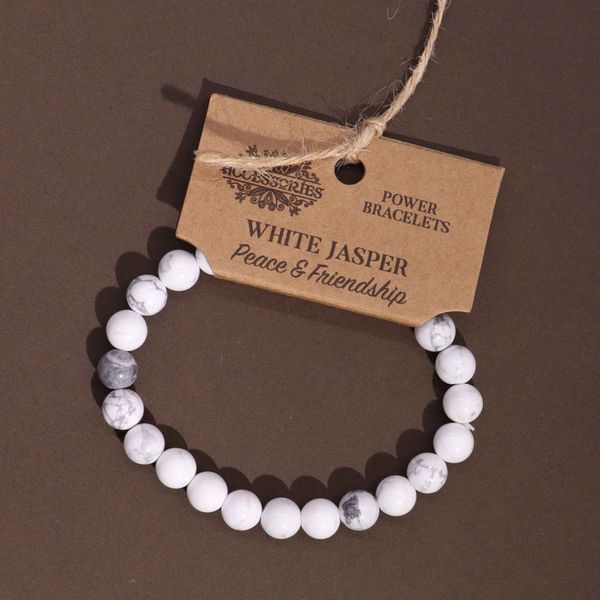 Bracelet de Puissance - Jaspe Blanc