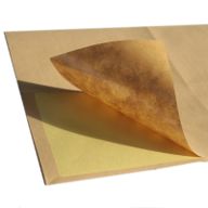 Kraft Marron - 4 Étiquettes A4 Bords Ronds