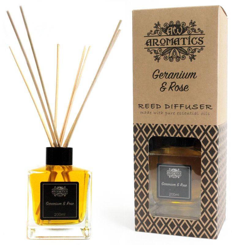Diffuseur à Rotin - Géranium & Rose