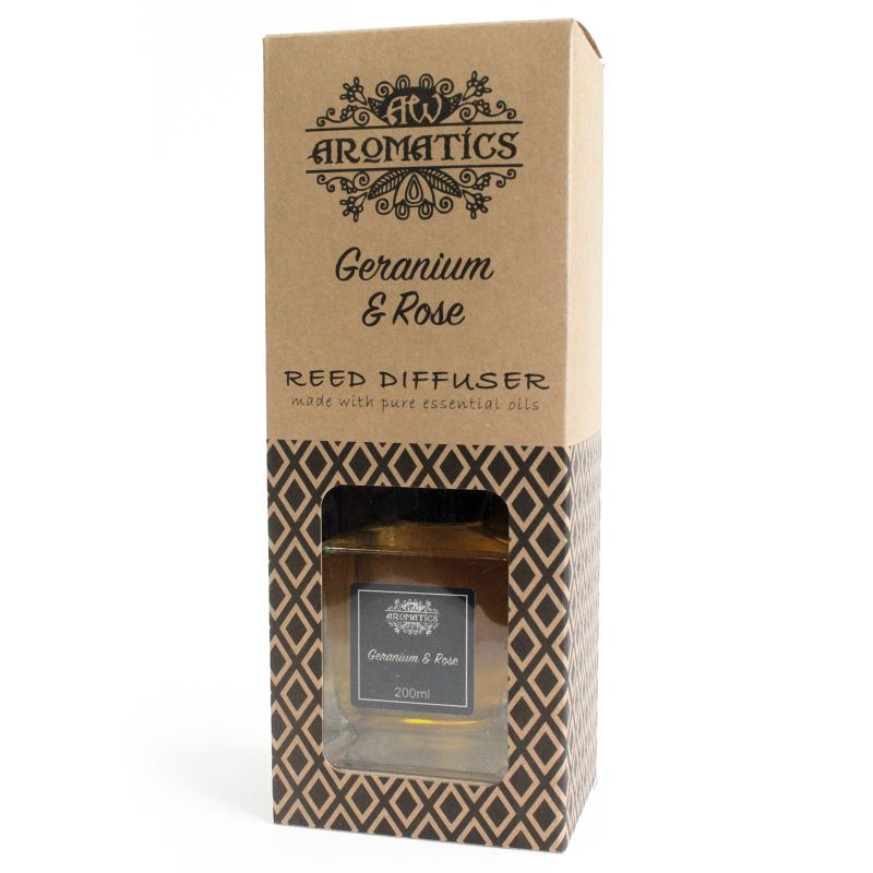 Diffuseur à Rotin - Géranium & Rose
