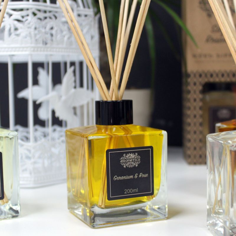 Diffuseur à Rotin - Géranium & Rose