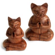 Brûleurs à encens en Bois Chat Yoga - Moyen