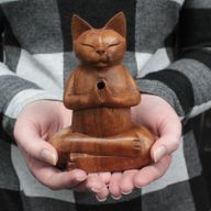 Brûleurs à encens en Bois Chat Yoga - Moyen