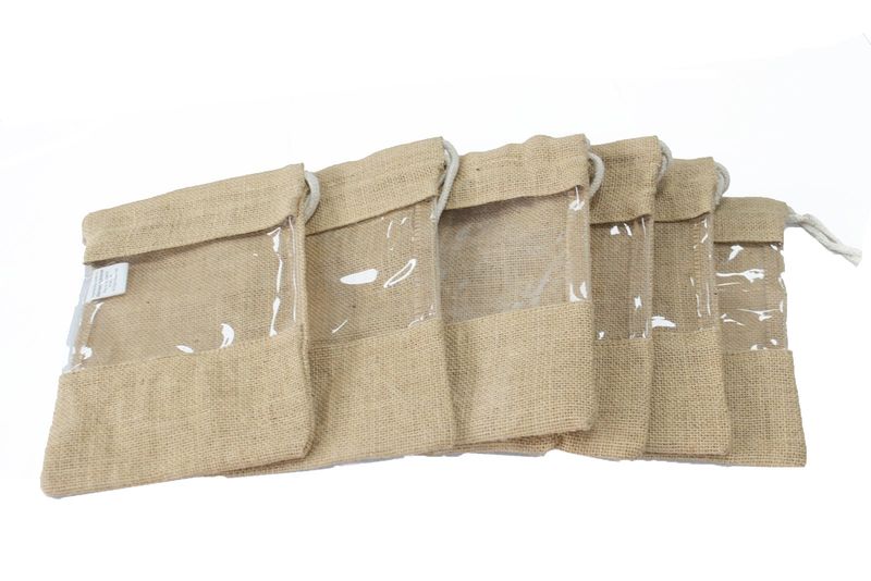Sacs Jute à fenêtre 25x16cm