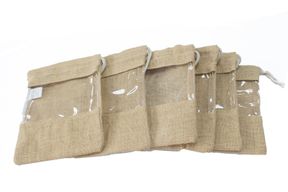 Sacs Jute à fenêtre 25x16cm
