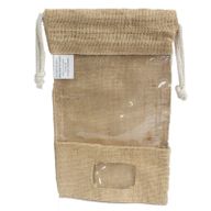 Sacs Jute à fenêtre 25x16cm & poche
