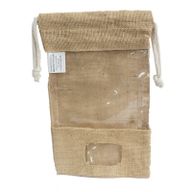 Sacs Jute à fenêtre 25x16cm & poche