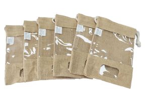 Sacs Jute à fenêtre 25x16cm & poche