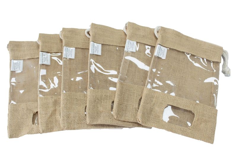 Sacs Jute à fenêtre 25x16cm & poche