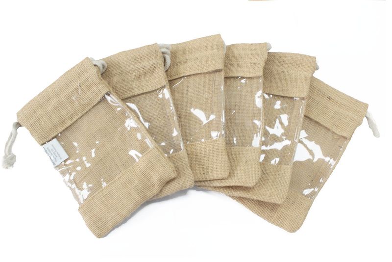 Sacs Jute à fenêtre 20x12cm