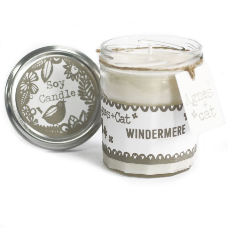 Bougie en Pot de Confiture à la Cire de Soja 220gr - Windermere