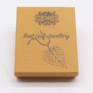 Set Collier Boucles d'Oreilles- Feuilles en Gouttes - Doré