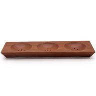 Porte-Savon Acajou 3 compartiments