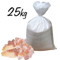 Sels de bain rose de l'Himalaya en morceaux - sac de 25 kg