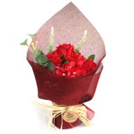Bouquet de fleurs de savon- Rouge