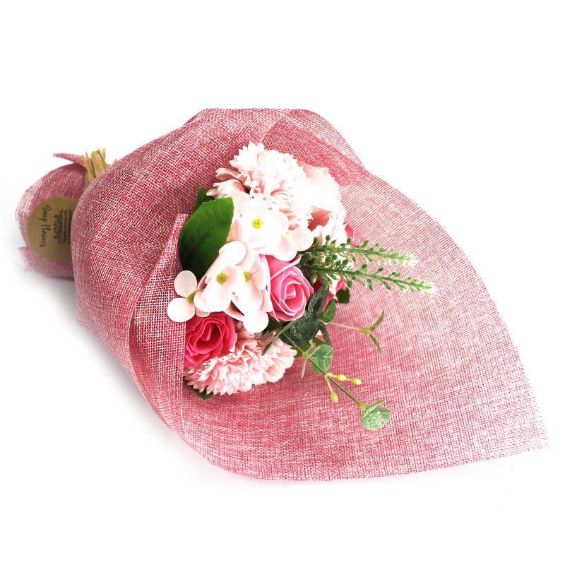 Bouquet de fleurs de savon- Rose