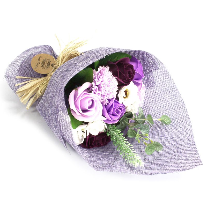 Bouquet de fleurs de savon - Violet