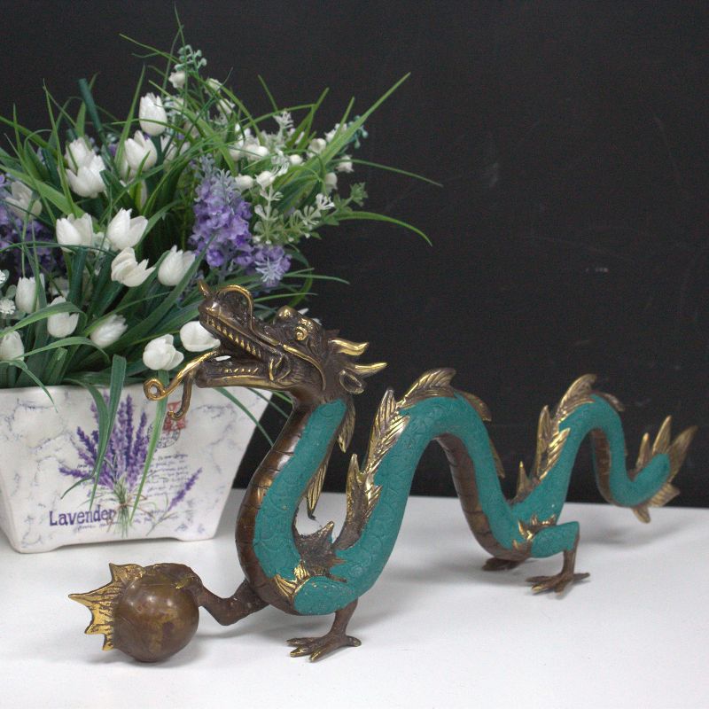 Fengshui - Dragon moye, avec boule - 27cm