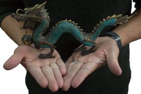 Fengshui - Dragon moye, avec boule - 27cm