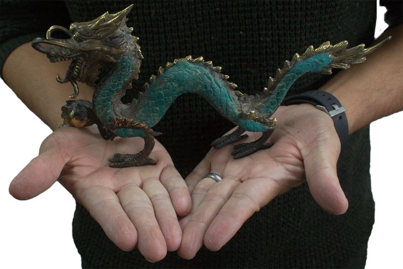 Fengshui - Dragon moye, avec boule - 27cm