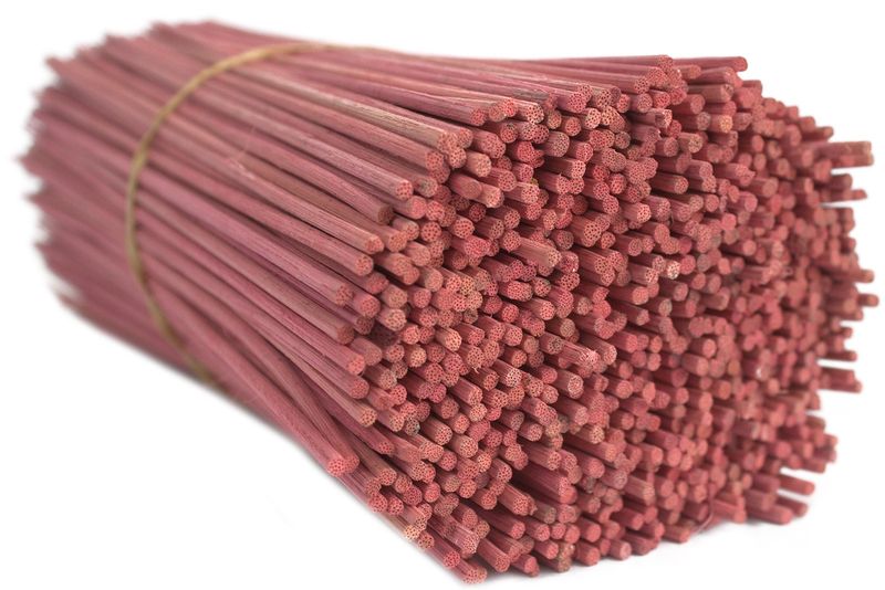 Tiges de Rotin Fuschia environ 400/500g - 25cm x 3mm