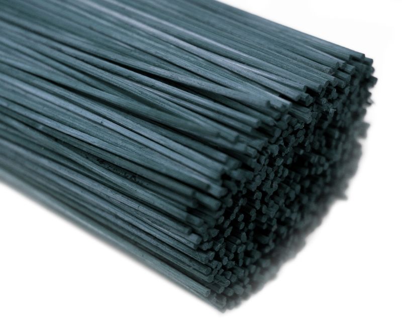 Tiges de Rotin Vertes environ 400/500g - 25cm x 3mm