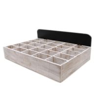 Plateau de présentation en bois - 25 compartiments