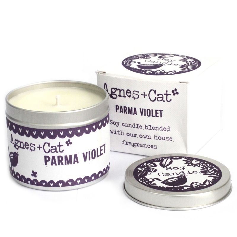 Coffret Cadeau Bougies en Cire de Soja de 200 gr  - Violet de Parme