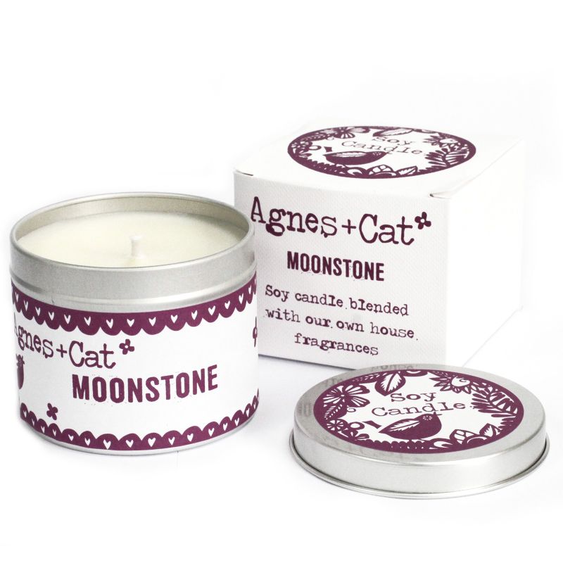 Coffret Cadeau Bougies en Cire de Soja de 200 gr - Pierre de lune