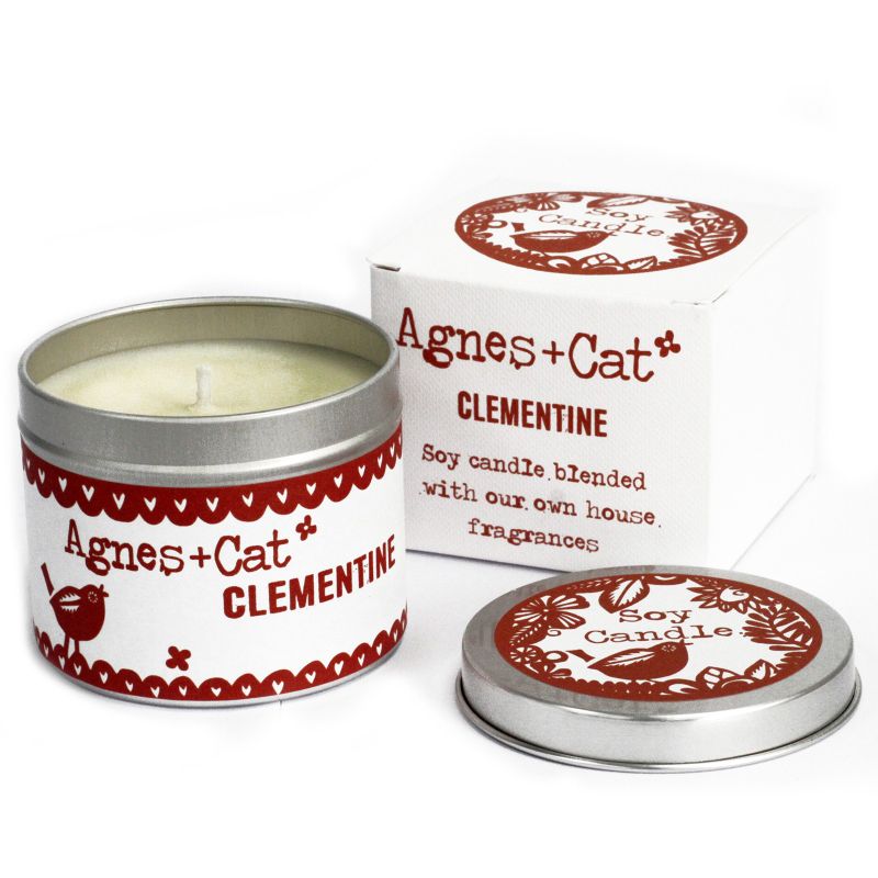 Coffret Cadeau Bougies en Cire de Soja de 200 gr - Clémentine